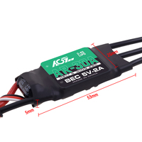 AGFRC AR-30A 2-4s ESC expédition rapide 5V 2A BEC moteur sans balai HV 30A contrôleur de vitesse d'avion