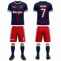 Uniformes de Fútbol Personalizados para Clubes, Diseño Águila Flameante, Transferencia Térmica, Secado Rápido, Transpirable, Venta al Por Mayor, Fabricante OEM 100%