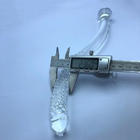 Dildo en verre lisse, double extrémité, en forme de pénis, pour le plaisir, en forme de S, pour stimulation du point G, plug anal