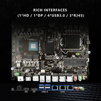 Carte mère de bureau Intel B365/H310 LGA 1151 avec double DDR4 128 Go de RAM, 3 ports LAN POE, GPU GTX 1650 intégré