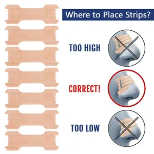 3bands Help Stop Snoring Drug-Free Snoring Solution Instant Nasal Congestion Relief Extra Strength Tan Nasal Strips