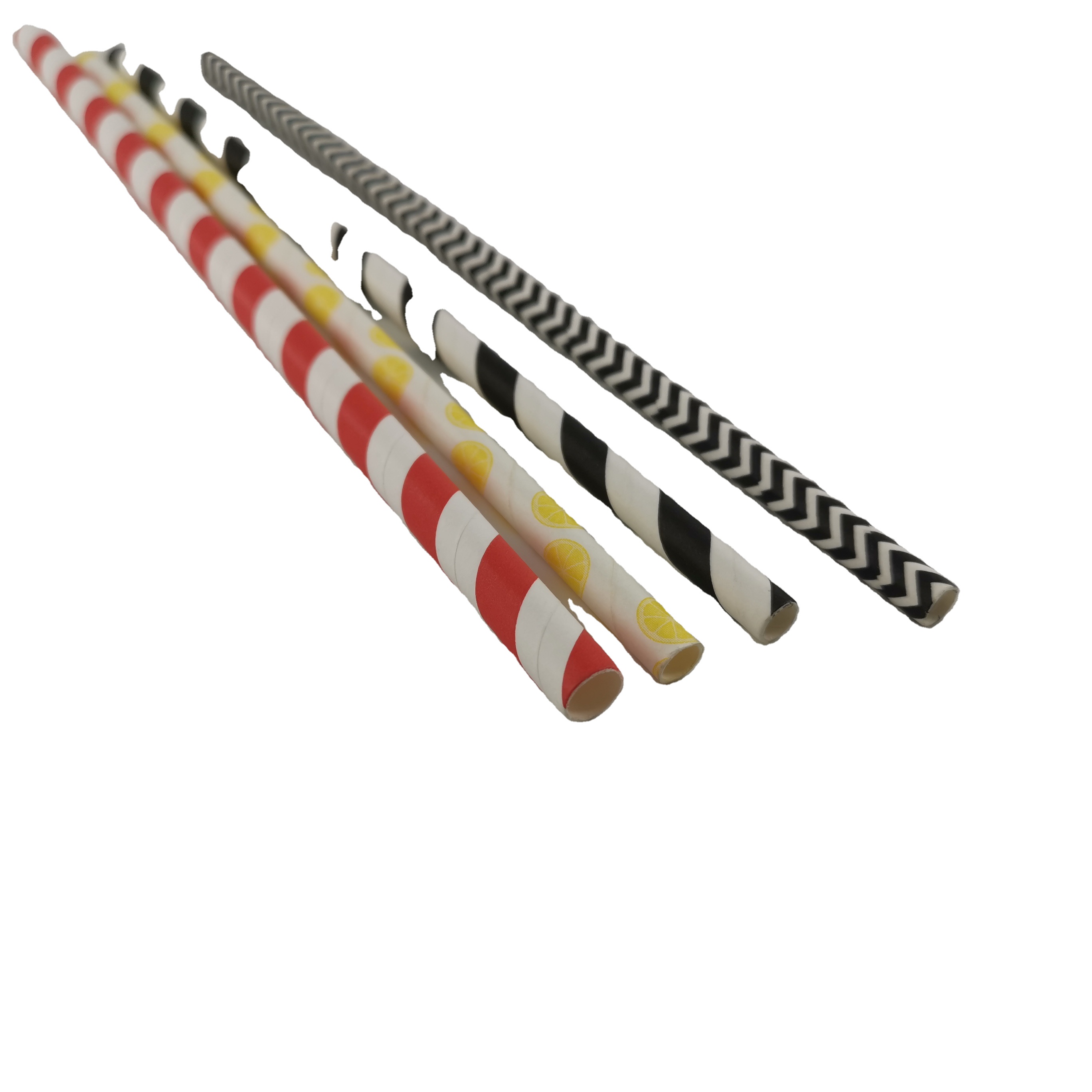 Factory Selling Disposable Biodegradable Kraft Paper Straws for Milk Tea Coffee Juice-6*190mm Individually Wrapped