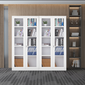 Classeur de stockage en métal réglable moderne le plus vendu porte en verre armoire de classement en acier pour bureau à domicile hôtel salle à manger cuisine - Product Image 4