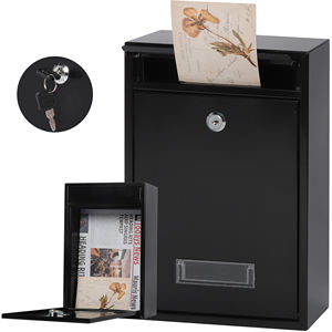 Fabricant de boîte aux lettres étanche pour l'extérieur en acier avec grand montage mural - Product Image 1