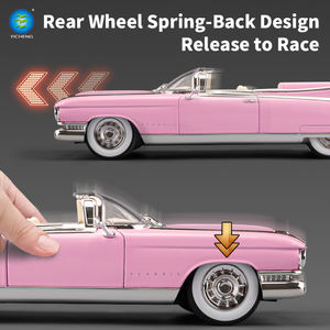 Coche de Juguete de Metal a Escala <span class=keywords><strong>1</strong></span>/<span class=keywords><strong>24</strong></span>, <span class=keywords><strong>Cadillac</strong></span> <span class=keywords><strong>Eldorado</strong></span> de Carreras, con Retroceso, Sonido, Luces y Puertas que se Abren, para Niños - Product Image 6