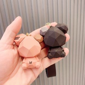 Bear Cute Doll <b>Key</b> <b>Chain</b> Silicone Car Couple <b>Key</b> Pendant Cartoon Schoolbag Pendant Creative Keychain - Product Image 4