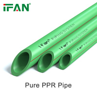 IFAN Tube PPR d'eau chaude et froide PN12.5 PN16 PN20 PN25 Matériaux de plomberie Tuyaux PPR en plastique vert