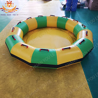 Bateau pneumatique pour rafting aquatique, pour parcs aquatiques et rivières, couleur personnalisée, matériau PVC, 2-4 passagers, usage commercial