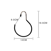 Cintres longs en forme d'anneau pour foulard, support de rangement multifonctions pour serviettes en aluminium, antidérapant, enduit de PVC et en métal