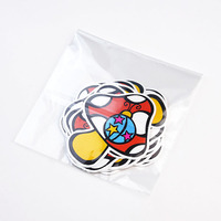 Hojas Holográficas Autoadhesivas Resistentes a los Rayos UV y al Agua, Adhesivos de PVC Transparentes con Diseño de Anime, Etiquetas Personalizadas con Logotipo, Adhesivos de Vinilo Troquelados