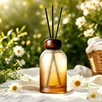 Bouteilles en verre vides de 250 ml pour diffuseur de parfum, couleur dégradée personnalisée de luxe, avec couvercle en bois