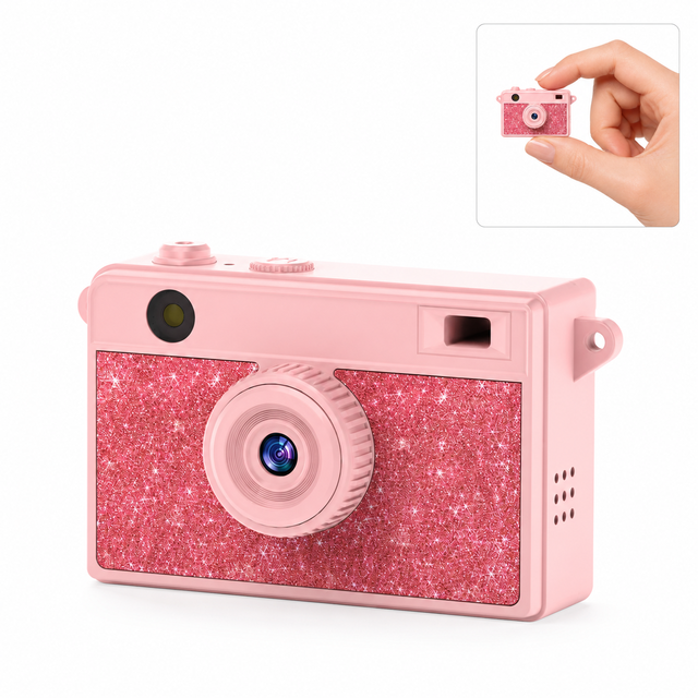 DC35S 1080P Mini Camera CMOS 5P Lens Magnetic Replaceable Front Cover Micro SD Card Portable Video Camera for Christmas Gift