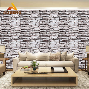 Peintures murales décoration auto-adhésive Pvc brique pierre brillante autocollants Para Pared rouleau photo mur papier peint Antique - Product Image 2