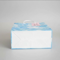 Sac cadeau créatif en carton blanc pour peinture à l'huile, sensation haut de gamme, emballage pour desserts à emporter, shampoing, blush