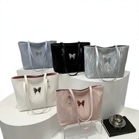 Sac à main pour femme en PU de haute qualité, nouvelle collection 2026, grand sac fourre-tout tendance avec fermeture éclair et sangle papillon