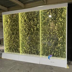 Mur de bulles d'eau à lumière variable LED en acrylique, design moderne pour hall d'entrée de bureau personnalisé - Product Image 5