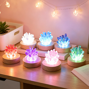 Lámpara LED de Cuarzo Transparente de Diseño Innovador, Ecológica, para Sanación con Reiki, Luz Nocturna para Decoración del Hogar - Product Image 1