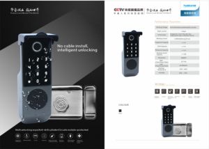 Wifi thông minh khóa cửa vân tay mật khẩu không thấm nước ngoài trời tuya ứng dụng truy cập IC Đầu đọc thẻ cơ khí chìa khóa thẻ nhớ dữ liệu - Product Image 3