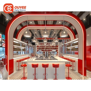 Estanterías Comerciales <span class=keywords><strong>de</strong></span> Madera Maciza OUYEE para Cafeterías Especializadas con Iluminación LED - Directo <span class=keywords><strong>de</strong></span> Fábrica en China - Product Image 1