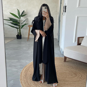 Abaya de Lujo al por Mayor, Vestido Musulmán para Mujer, Abaya Negra Modesta de Dubái, Cárdigan, Ropa Islámica, Vestido Musulmán para Mujer de Dubái - Product Image 1
