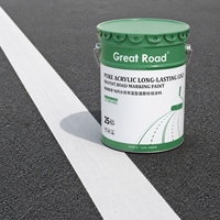 Peinture de marquage routier à base d'acrylique pur, résistante aux températures ambiante, sac de 25 kg pour la construction de lignes de circulation sur autoroutes urbaines