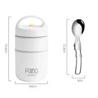 Bol isotherme pour céréales, soupe, porridge, boîte à lunch pour enfants en acier inoxydable avec sac