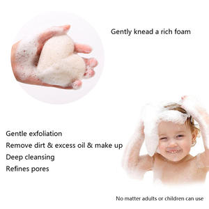 Éponge <span class=keywords><strong>Konjac</strong></span> à cœur, exfoliante pour le visage, 100% naturelle, en forme de cœur, emballage personnalisé, biologique, 1 pièce - Product Image 4