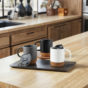 Taza <span class=keywords><strong>de</strong></span> Cerámica con Logotipo Personalizado, Fondo <span class=keywords><strong>de</strong></span> Corcho y Tapa Antiderrames, Regalo para Padres, <span class=keywords><strong>Publicidad</strong></span> Corporativa - Product Image 6