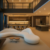 Maßgefertigtes Modernes Massivholz Modulares Luxuriöses Komfortables Umweltfreundliches Wohnzimmer-Sofa-Set für Wohnung und Heimbüro