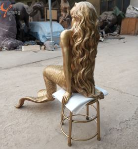 Statue de sirène en bronze grandeur nature sur mesure Sculpture extérieure Figure occidentale Statue de dame <span class=keywords><strong>nue</strong></span> sexy Sculpture de sirène <span class=keywords><strong>nue</strong></span> - Product Image 3