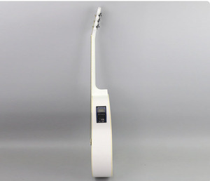 Guitare électrique 41 pouces, angle coupé, guitare blanche mate pour la pratique, guitare en bois - Product Image 4