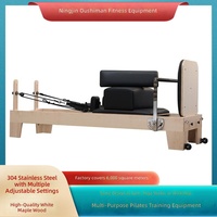 Ensemble d'équipements de Pilates Reformer en bois : Correcteur, Chaise, Lit, Tapis, Planche, Échelle, Baril