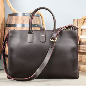 Wholesale <b>Men</b> Business Briefcase Leather Handbag <b>Messenger</b> <b>Bag</b> Leather 15 Inch Laptop <b>Bag</b> Briefcase Genuine Leather Briefcase - Product Image 1