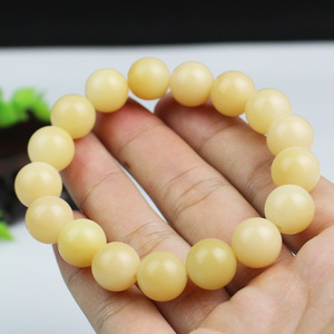 Golden Bodhi Root <b>Bracelet</b> Weathered Old Seeds Single Strand Unisex Everyday Wear Collectible Buddhist Beads - Product Image 4