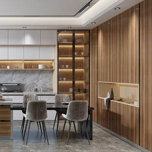 Fábrica de Gabinetes de Madera Benovo, Estilo Americano, Gabinete de Cocina Clásico Shaker de Madera Sólida Moderna Personalizada con Diseño de Isla - Product Image 3