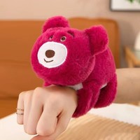 Bracelet en peluche lapin panda mignon en gros, jouet en peluche animal transfrontalier, super doux, anti-stress, anniversaires, coton PP