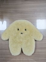 Tapis en peau de mouton naturelle de qualité supérieure, doux et moelleux, pour animaux en peluche et ameublement automobile