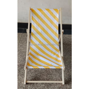 Chaise de plage à bride, chaise de soleil pliante, chaise de terrasse en <span class=keywords><strong>bois</strong></span> pour balcon - Product Image 4