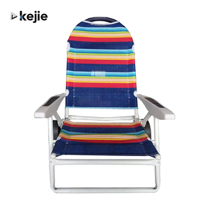 Kejie Modern Outdoor Furniture Portable Lightweight Fold <b>Backpack</b> Metal Kid 600D Polyester Fishing Style Beach Chair <b>with</b> <b>Wheel</b> - Product Image 1