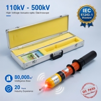 Détecteur haute tension standard IEC61243-1 1100 kV, testeur de tension acousto-optique avec fonction d'auto-test, électroscope télescopique haute tension