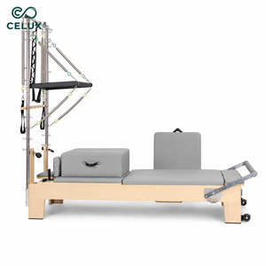 Reformer <span class=keywords><strong>de</strong></span> Pilates <span class=keywords><strong>de</strong></span> Madera <span class=keywords><strong>de</strong></span> Arce para Uso Comercial en Estudio <span class=keywords><strong>de</strong></span> Yoga 2026 con Media Torre Ajustable y Duradera, Máquina <span class=keywords><strong>de</strong></span> Fitness Ecológica - Product Image 4