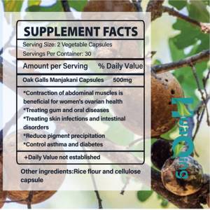 Capsule di Estratto di <span class=keywords><strong>Galle</strong></span> di <span class=keywords><strong>Quercia</strong></span> Pura OEM per Riparazione Post-Parto e Rassodamento Vaginale nelle Donne - Product Image 3