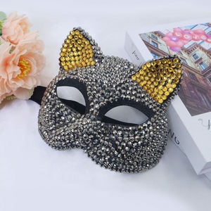 Máscaras <span class=keywords><strong>de</strong></span> orejas <span class=keywords><strong>de</strong></span> gato brillantes Cosplay Accesorios <span class=keywords><strong>de</strong></span> disfraces <span class=keywords><strong>de</strong></span> fiesta <span class=keywords><strong>de</strong></span> Halloween Sexy Bling Kitten Half Masks - Product Image 3