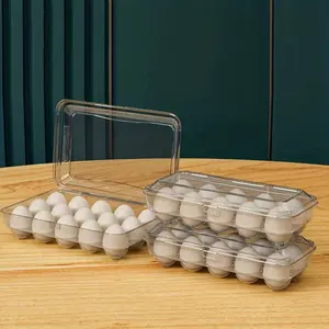 NISEVEN ขายร้อนหลายตารางกล่องเก็บไข่ซ้อนกันได้ป้องกันการรั่วกล่องเก็บรักษาไข่ตู้เย็นกล่องไข่