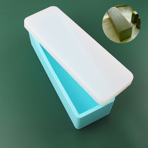 Molde Grande de Silicona para Hacer Jabón con Tapa, Molde Rectangular de Resina Epoxi de 1300 ml, Moldes para Hornear Pasteles - Product Image 1