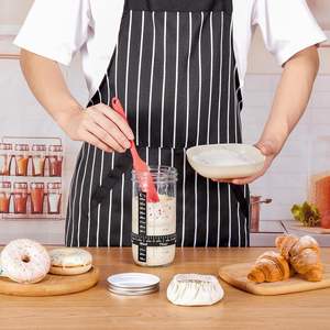 24 Oz Sourdough Stater Kit Knead Sourdough Starter Jar with Thermometer Scraper Dough Whisk Perfect Gift for Baking Enthusiasts - Product Image 2