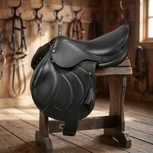 Silla de Montar Inglesa Premium de Cuero para Salto y Doma, Hecha a Mano, con Estructura de Fibra de Vidrio Duradera, Ajuste Perfecto y Diseño Cómodo para Jinete - Product Image 2