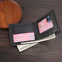 Dompet Pria Model Lipat Minimalis Ultra Tipis Bahan PU, Tahan Lama, Ringan, Polyester,  Cocok untuk Perjalanan Antar Negara