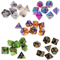 Jeux de dés DND 5*7 pièces, dés donjons et Dragons avec pochette gratuite, pôle D & D, jeux