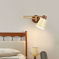 Lámpara de Pared LED de Estilo Francés con Brazo Ajustable y Protección Ocular, Luz Blanca Cálida, Minimalista, Móvil, de Cemento, para Estudio